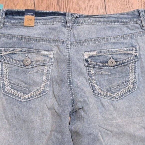 MAURICES Ellie Jeans Womens 5 6‎ Light Wash Denim Pants Capris Cropped Stretch - Picture 4 of 5